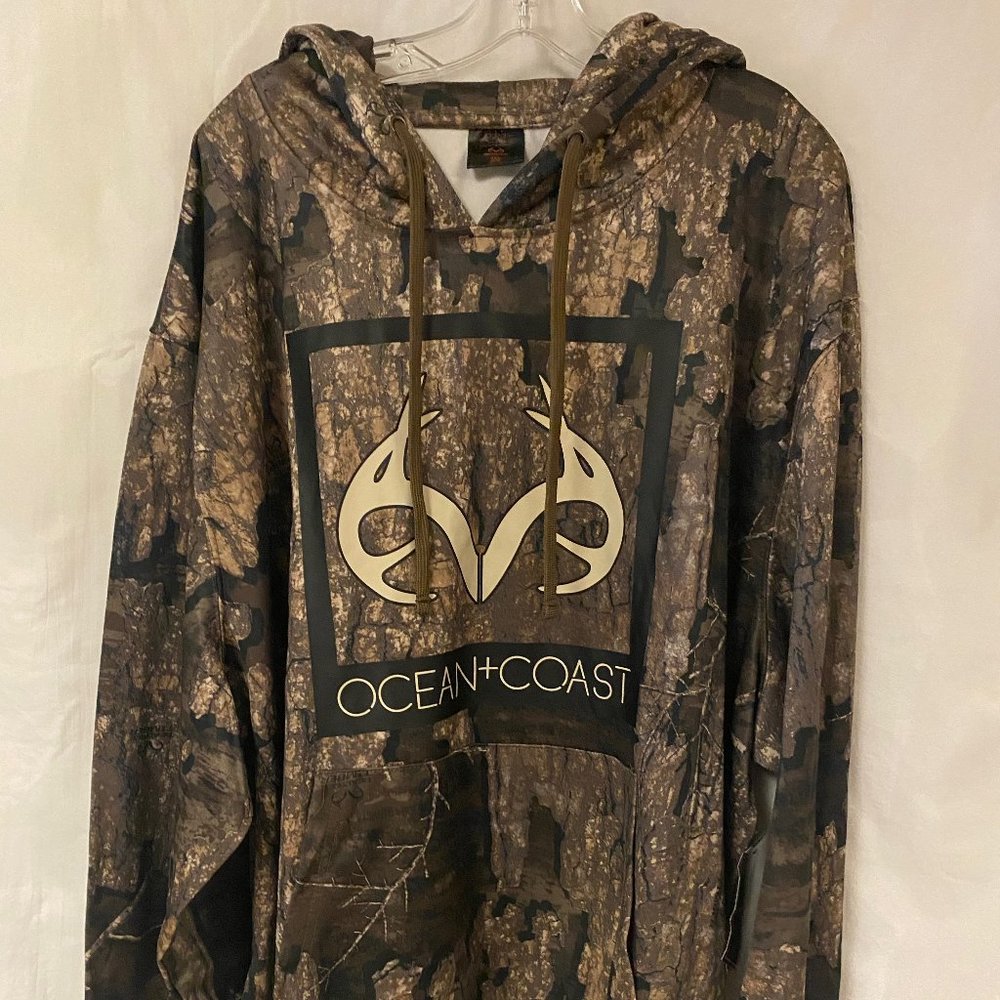 NWT REALTREE® Big & Tall Pattern Performance  Timber Fleece Hoodie 4X